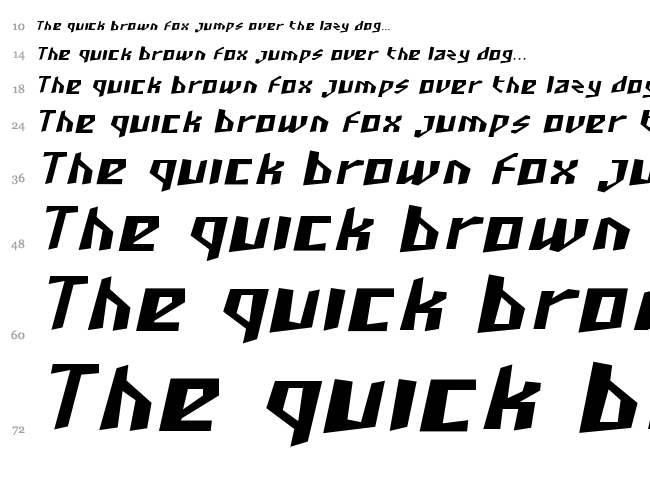 SF Junk Culture font waterfall